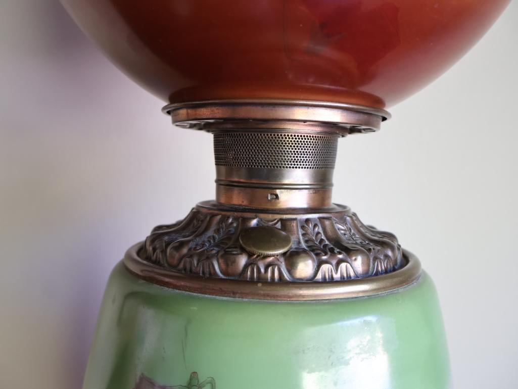 Antique Gone with the Wind Parlor Lamp - 6