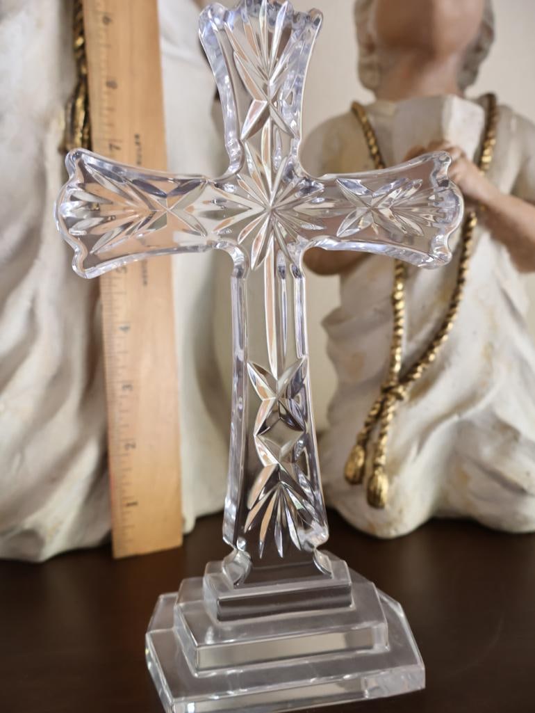 Waterford Cross, Crystal Bell, and Three Singing Angels - 4