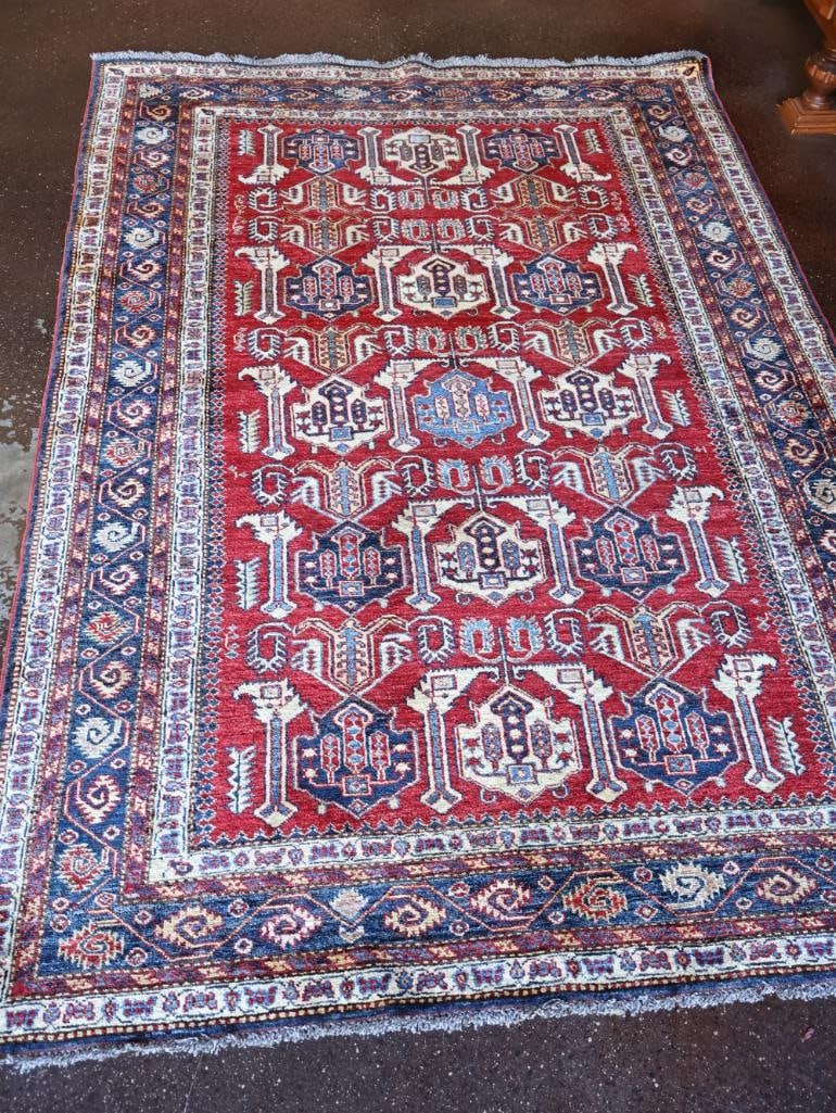 Vintage Persian Style Hand Knotted Rug - 2