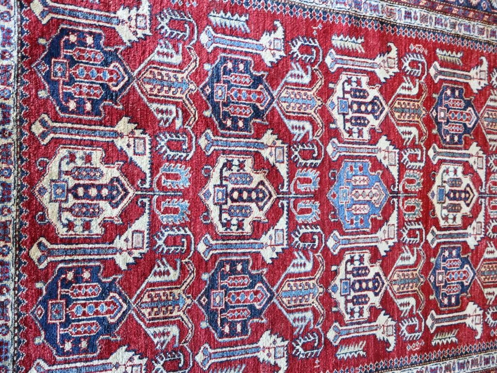 Vintage Persian Style Hand Knotted Rug - 5