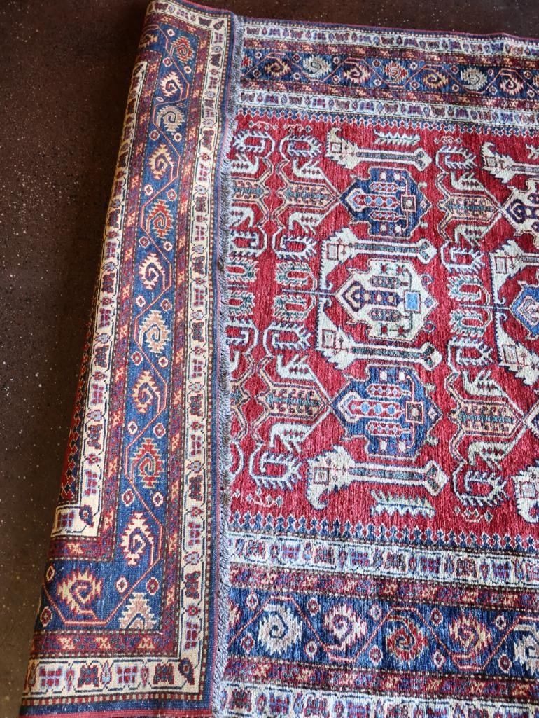 Vintage Persian Style Hand Knotted Rug - 8