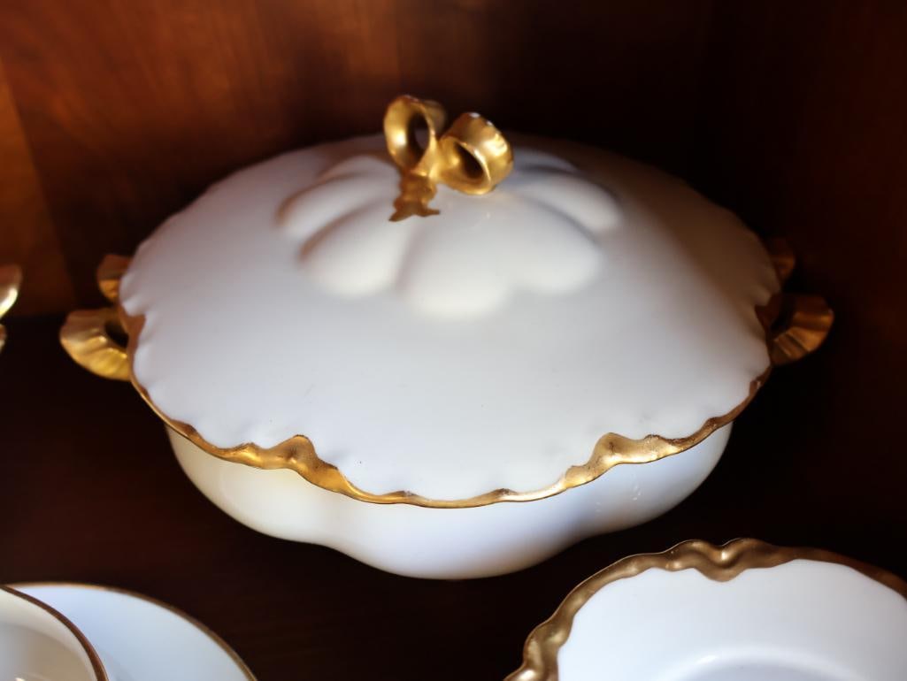 Large Set of Haviland Limoges French Gilded Edge China Set - 15