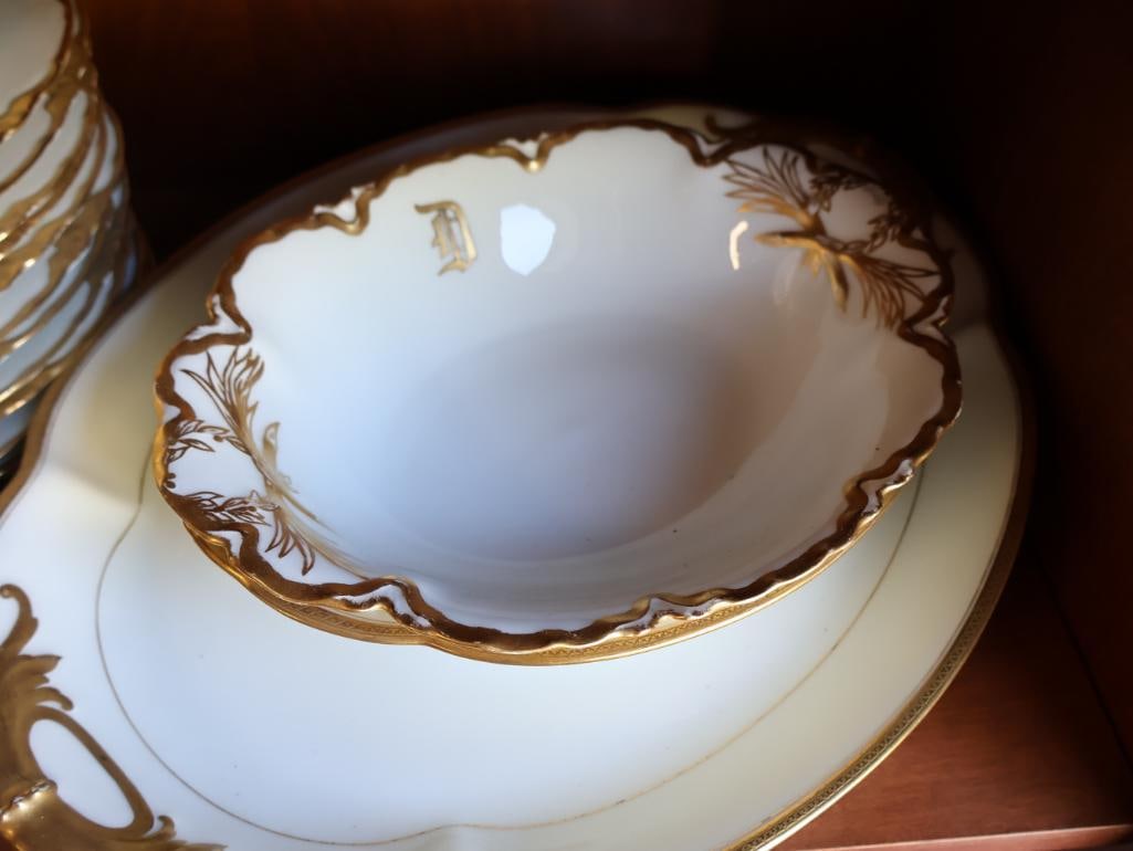 Large Set of Haviland Limoges French Gilded Edge China Set - 2