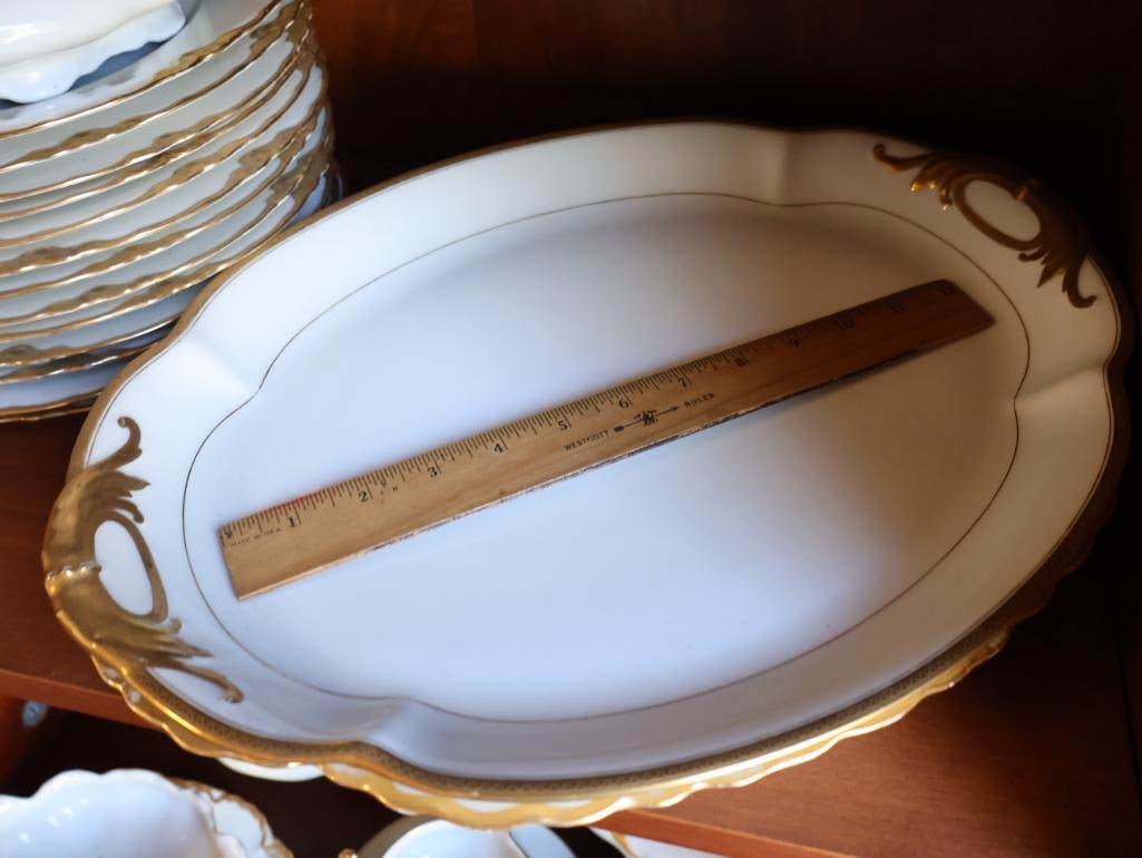 Large Set of Haviland Limoges French Gilded Edge China Set - 5