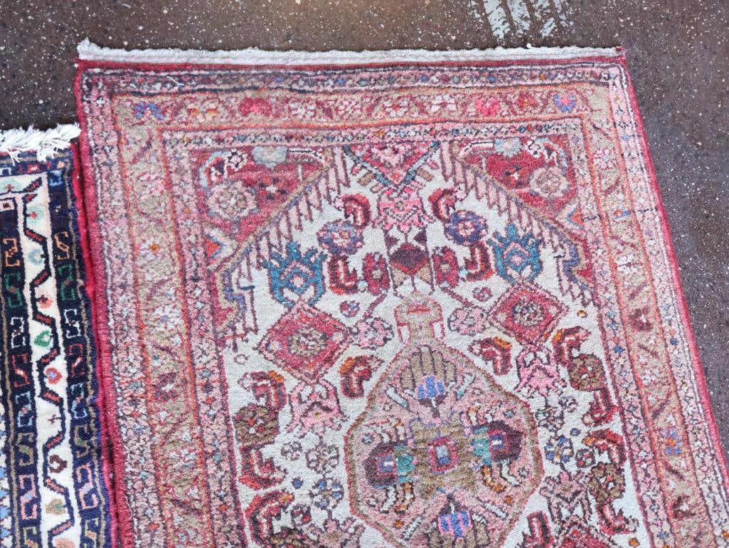 Two Small Persian Style Doormat Sized Rugs - 4