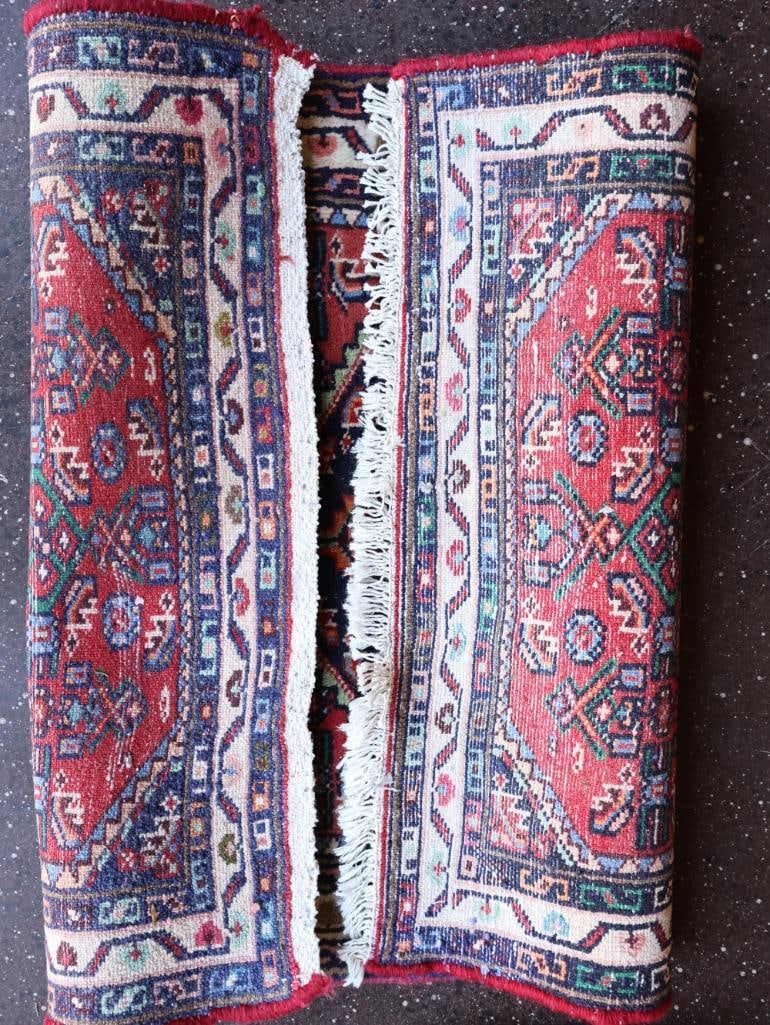Two Small Persian Style Doormat Sized Rugs - 9