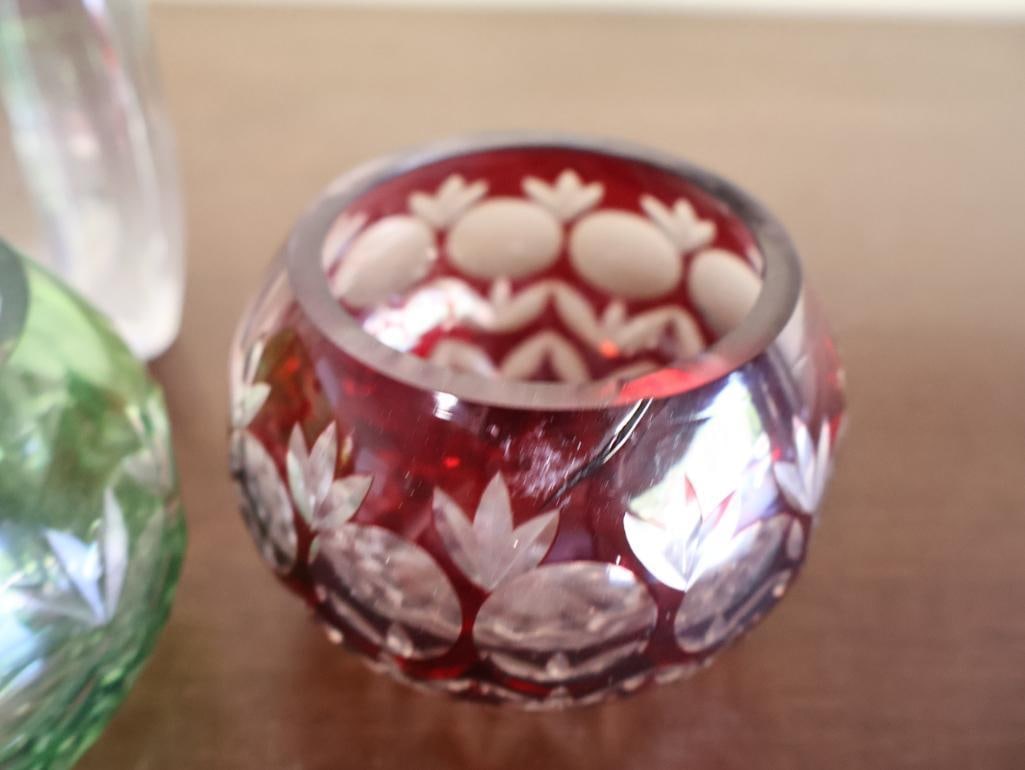 Baccarat Vase and Colored Glass - 6