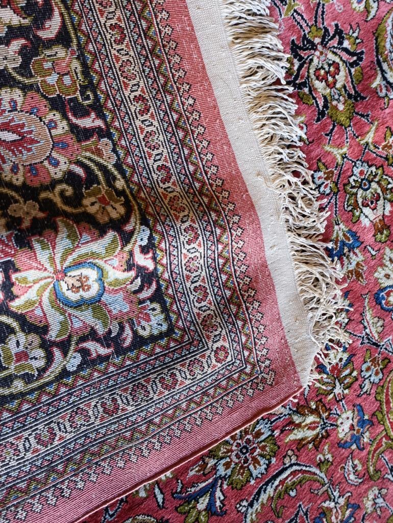 Exquisite Vintage Silk Qum Rug - 10