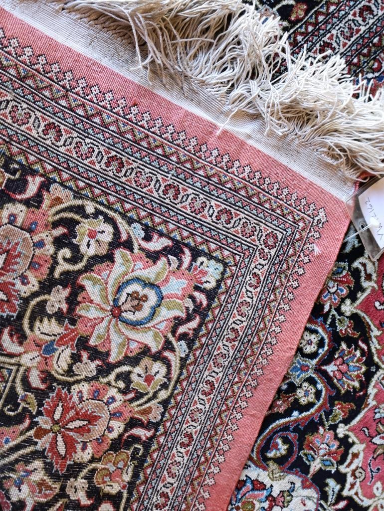Exquisite Vintage Silk Qum Rug - 13