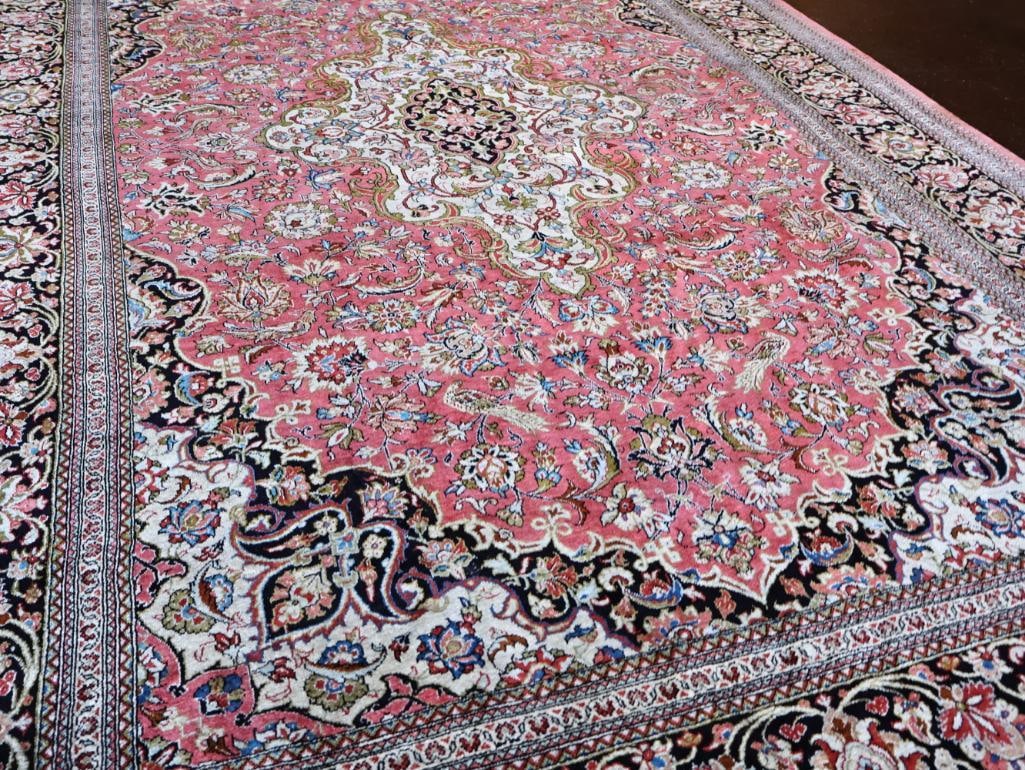 Exquisite Vintage Silk Qum Rug - 2