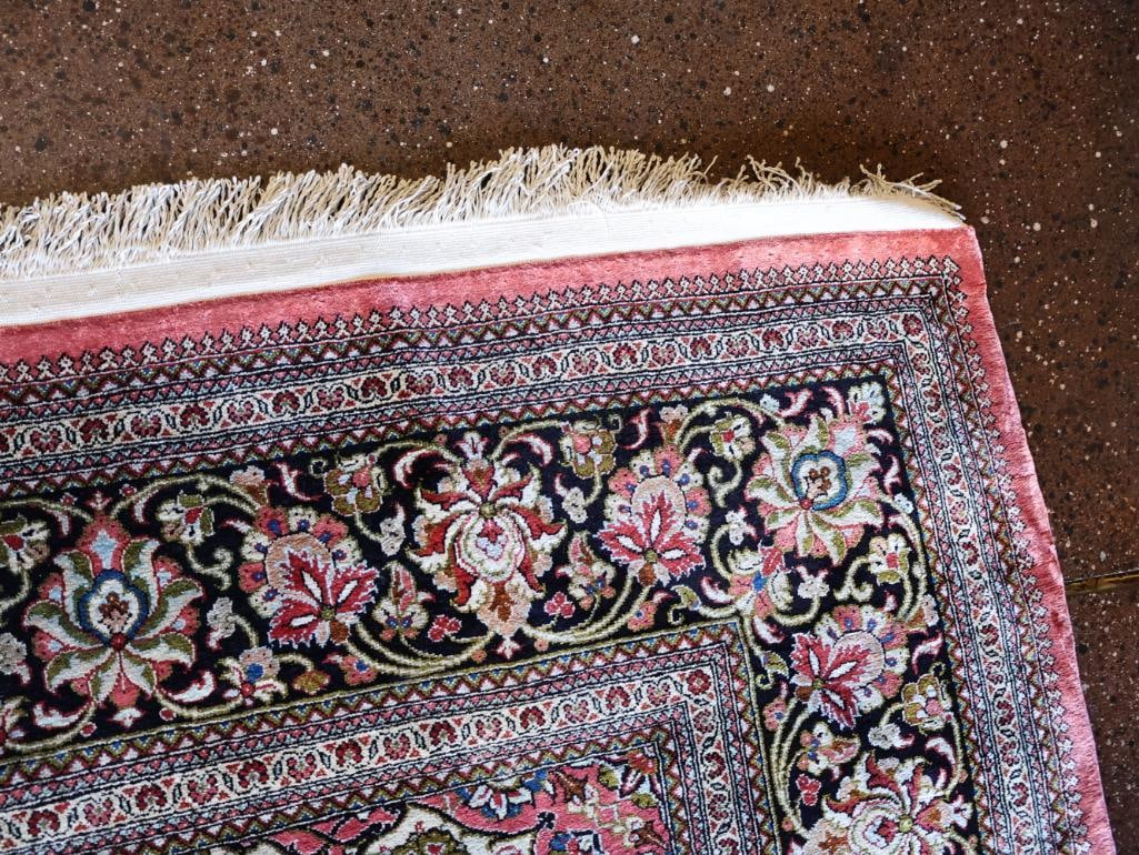 Exquisite Vintage Silk Qum Rug - 9