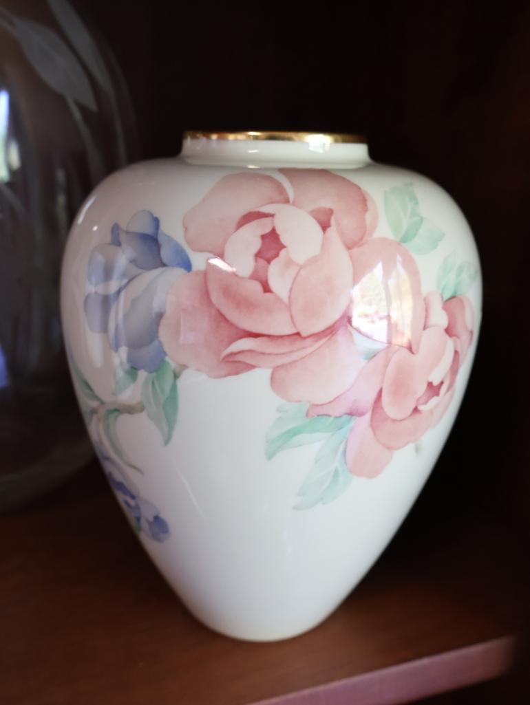 Collection of Lenox Vases and Etched Glass Signed Vase - 12