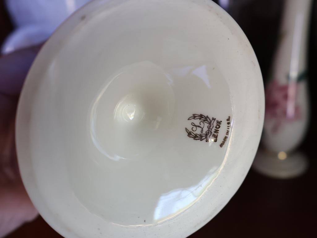 Collection of Lenox Vases and Etched Glass Signed Vase - 4