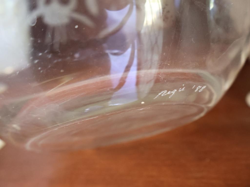 Collection of Lenox Vases and Etched Glass Signed Vase - 8