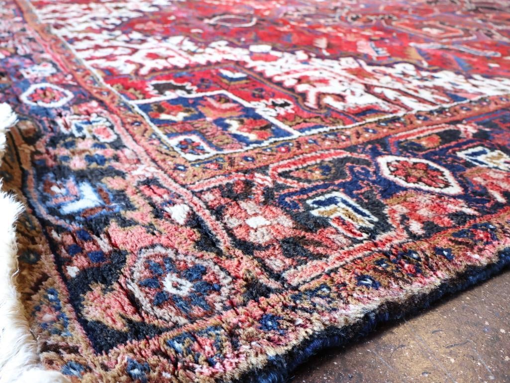 Large Thick Heriz 'Gorovan' Hand Knotted Persian Rug - 7