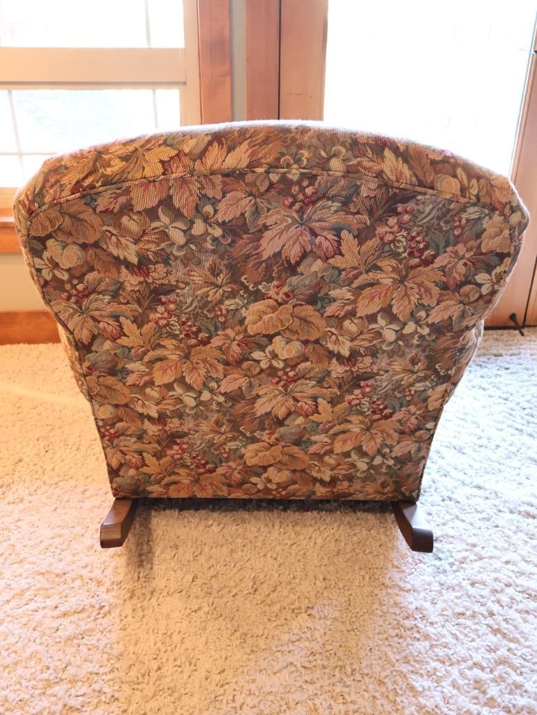 Vintage Floral Comfy Rocking Chair - 4