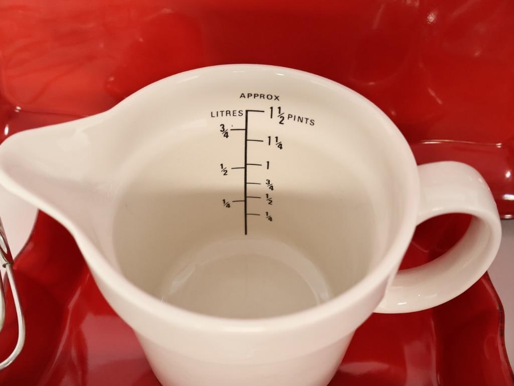 Collection of Red and White Kitchen Essentials - 7