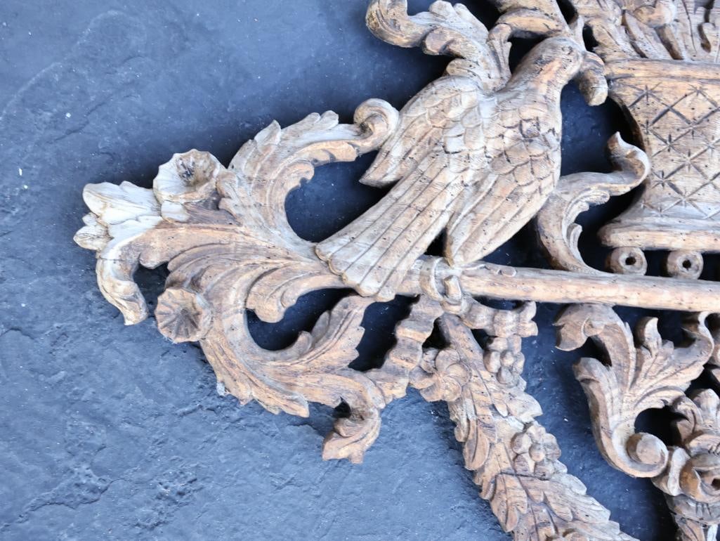 Carved Wood Ornate Pediment and Carving of Three Wise Men - 3