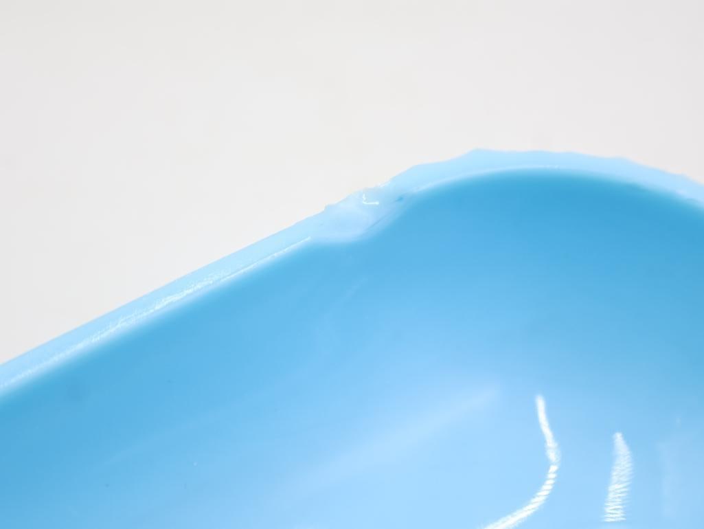 Portieux Vallerysthal Blue Opaline Glass Squirrel and Acorn and Swan Covered Dishes - 11