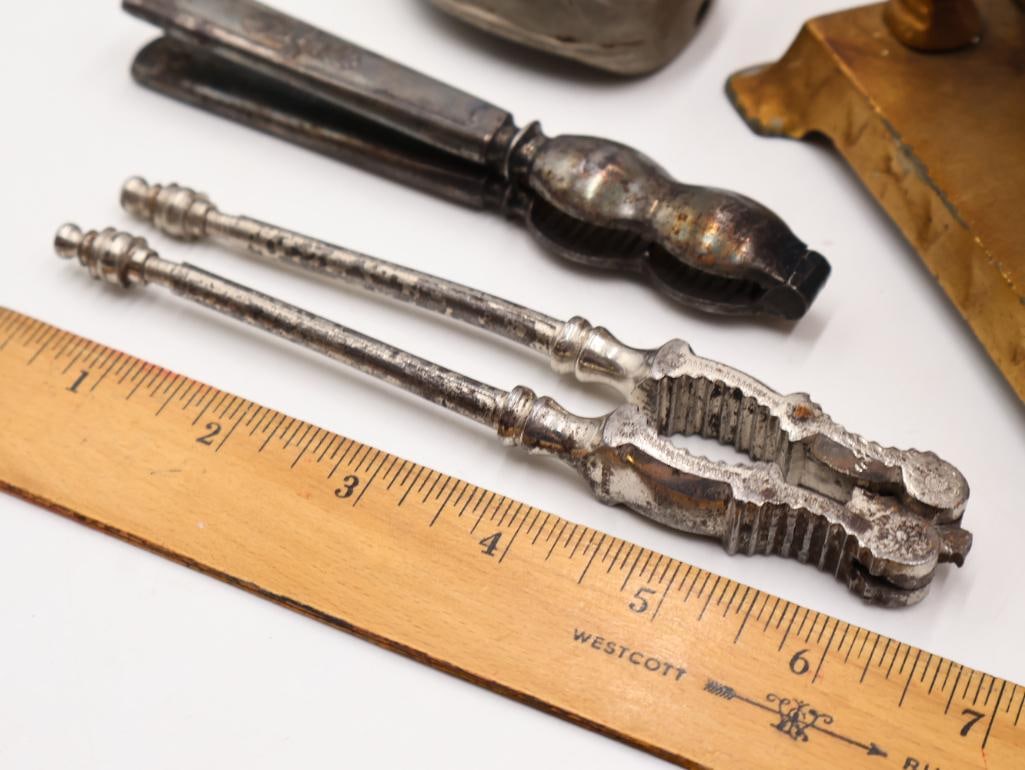 Collection of Antique Figural Metal Nutcrackers and Kitchen Tools - 8