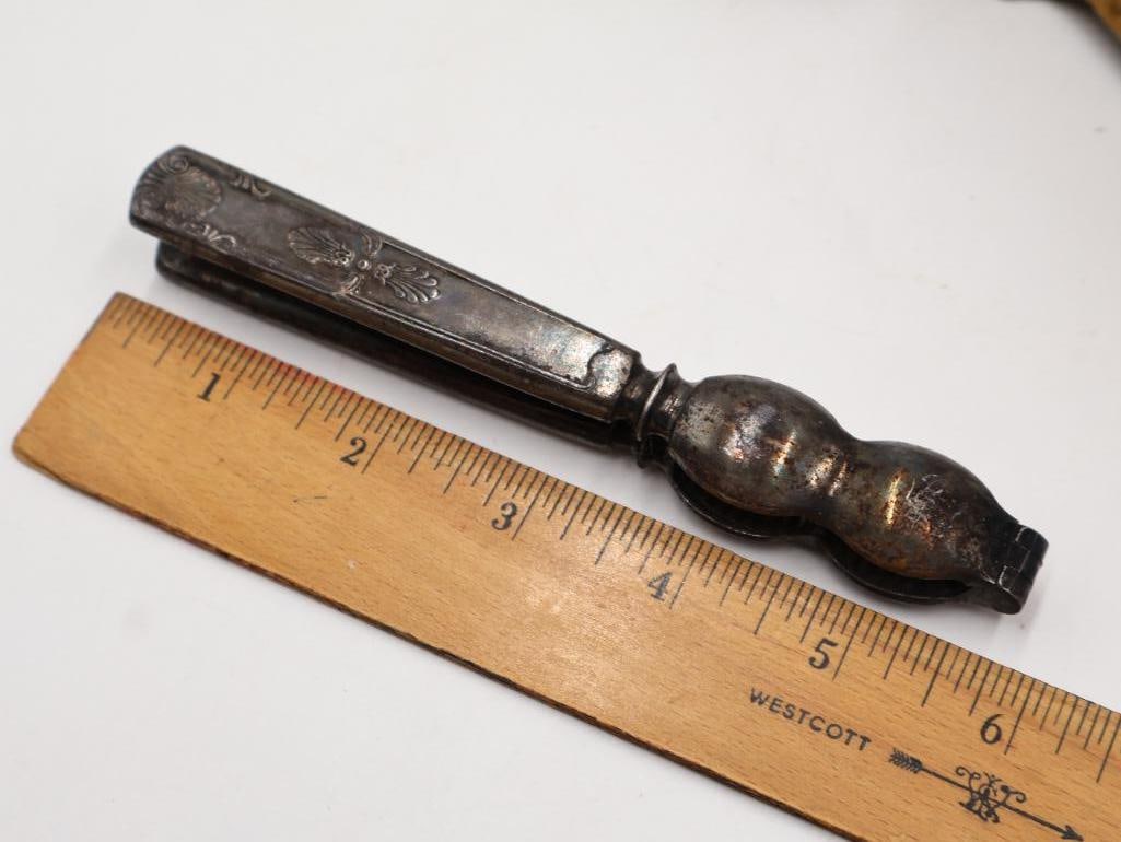 Collection of Antique Figural Metal Nutcrackers and Kitchen Tools - 9