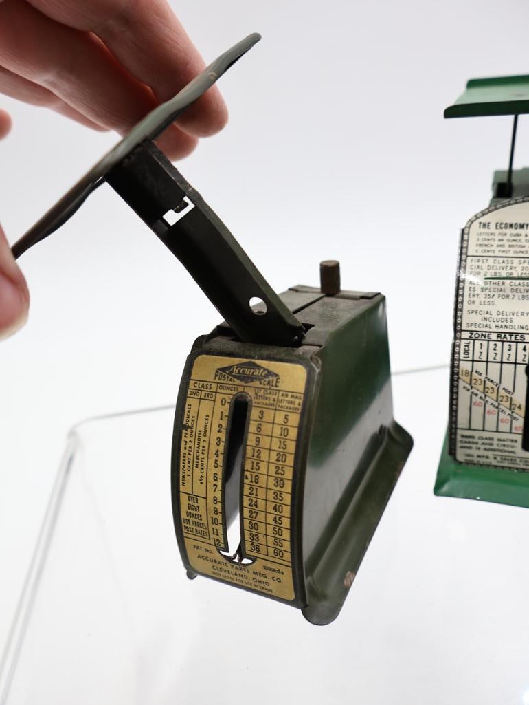 Collection of 11 Vintage Tin Lithograph Postal and Parcel Scales - 13