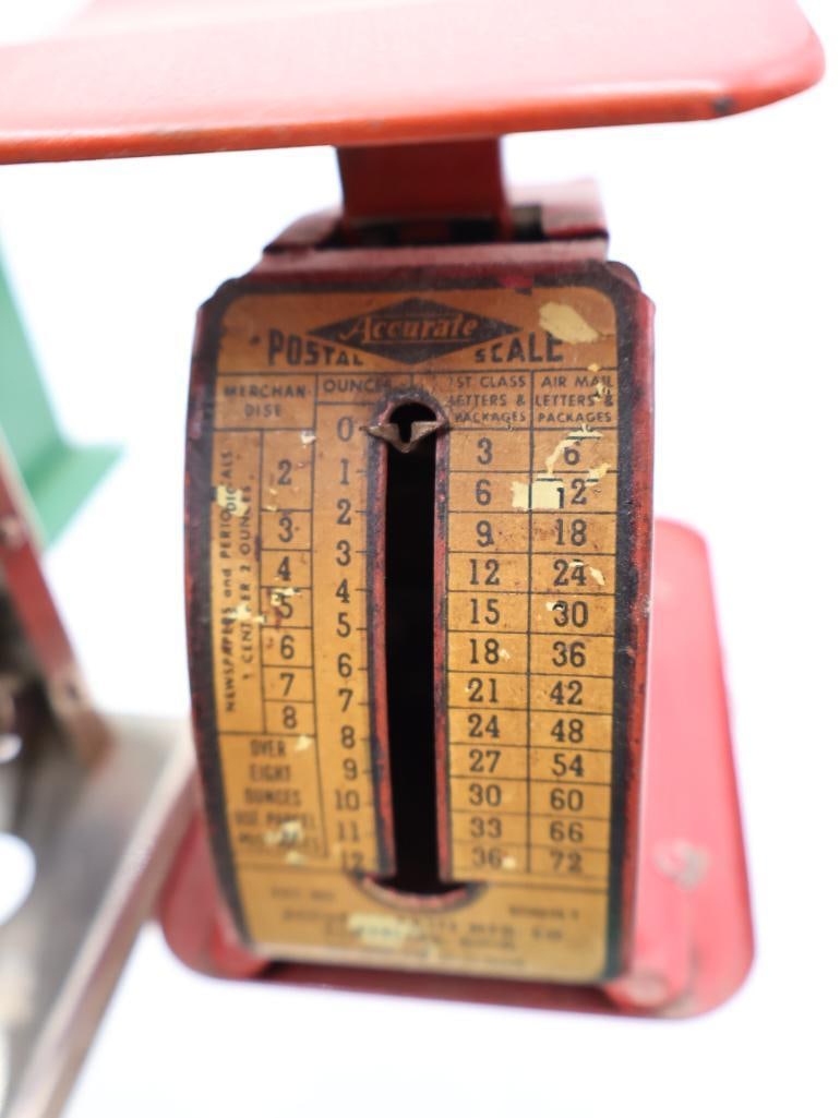 Collection of 11 Vintage Tin Lithograph Postal and Parcel Scales - 8