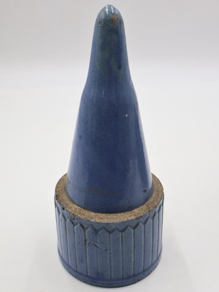 Pair of Glazed Cemetery/Mausoleum Vases - 3