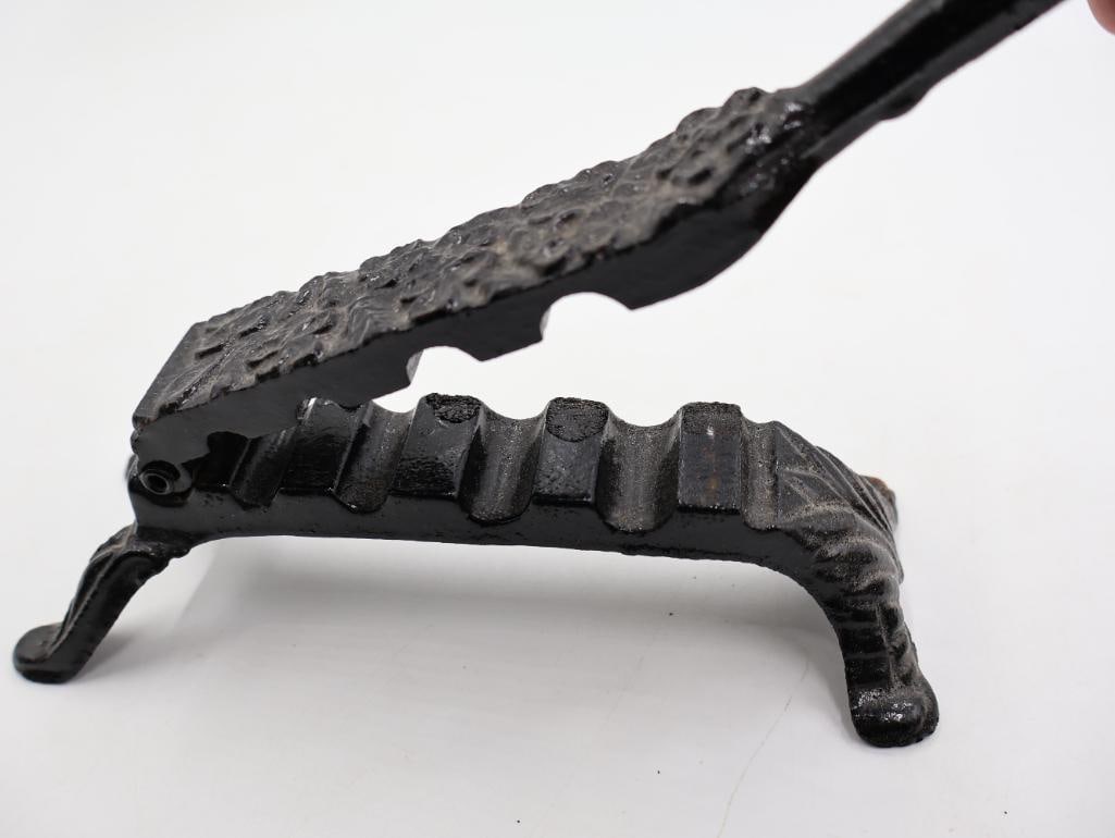 Collection of Antique Cast Iron Figural Dog Nutcrackers and Inkwell - 12