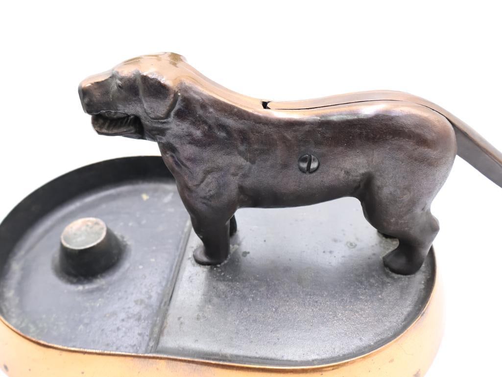Collection of Antique Cast Iron Figural Dog Nutcrackers and Inkwell - 6