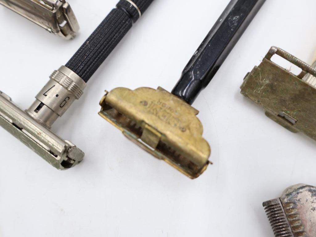 Collection of Antique and Vintage Hair Curling Irons, Razors & Barber Tools - 13