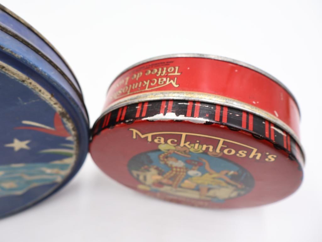 Collection of Vintage Lithographed Candy and Confectionery Tins Mackintoshs - 11