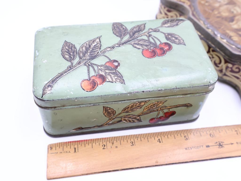 Collection of Vintage Advertising and Figural Tin Boxes Liptons Tea - 6
