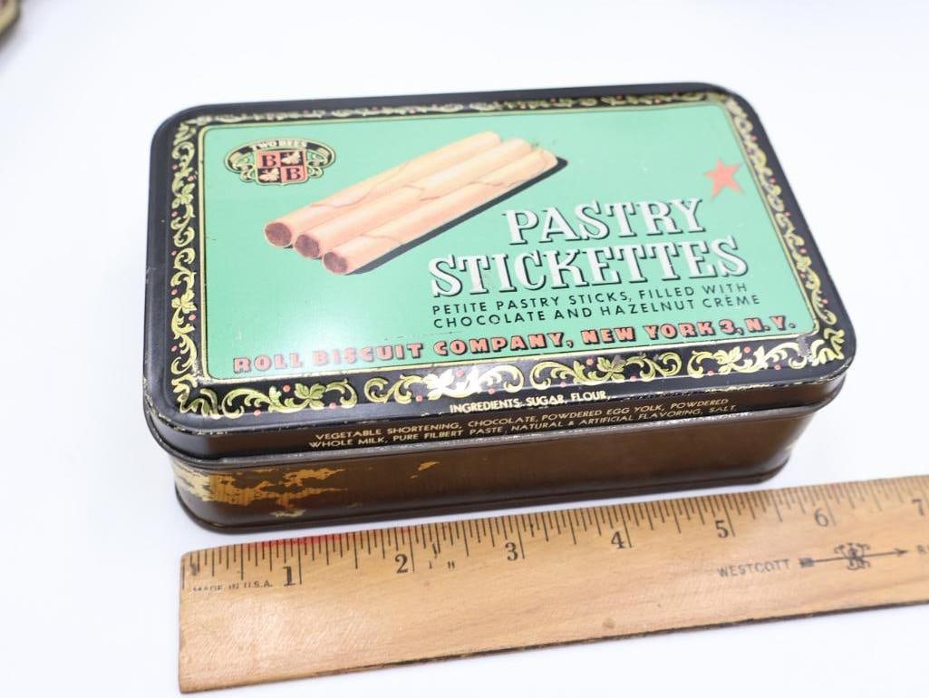 Collection of Vintage Advertising and Figural Tin Boxes Liptons Tea - 8