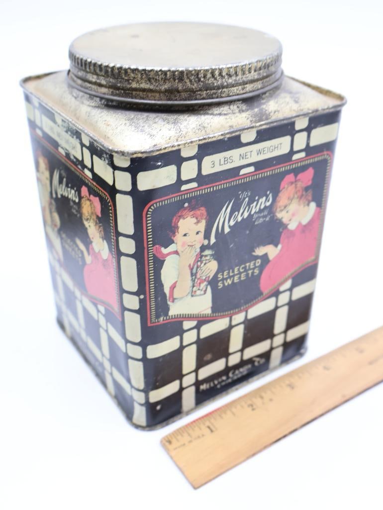 Collection of Vintage Advertising and Figural Tin Boxes Liptons Tea - 9