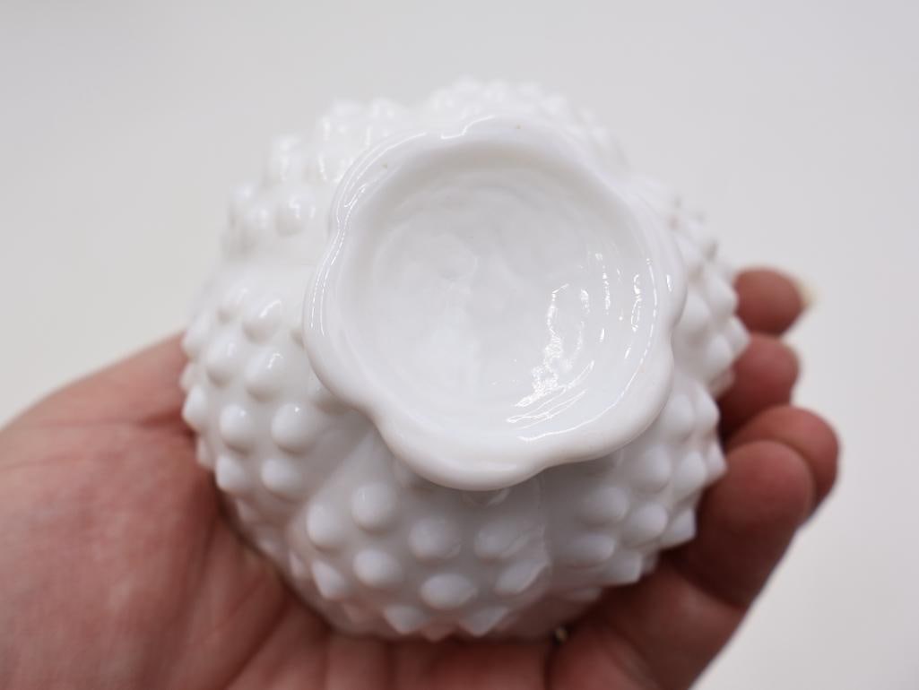 White Hobnail and Pink Frosted Fairy Lamps - 11