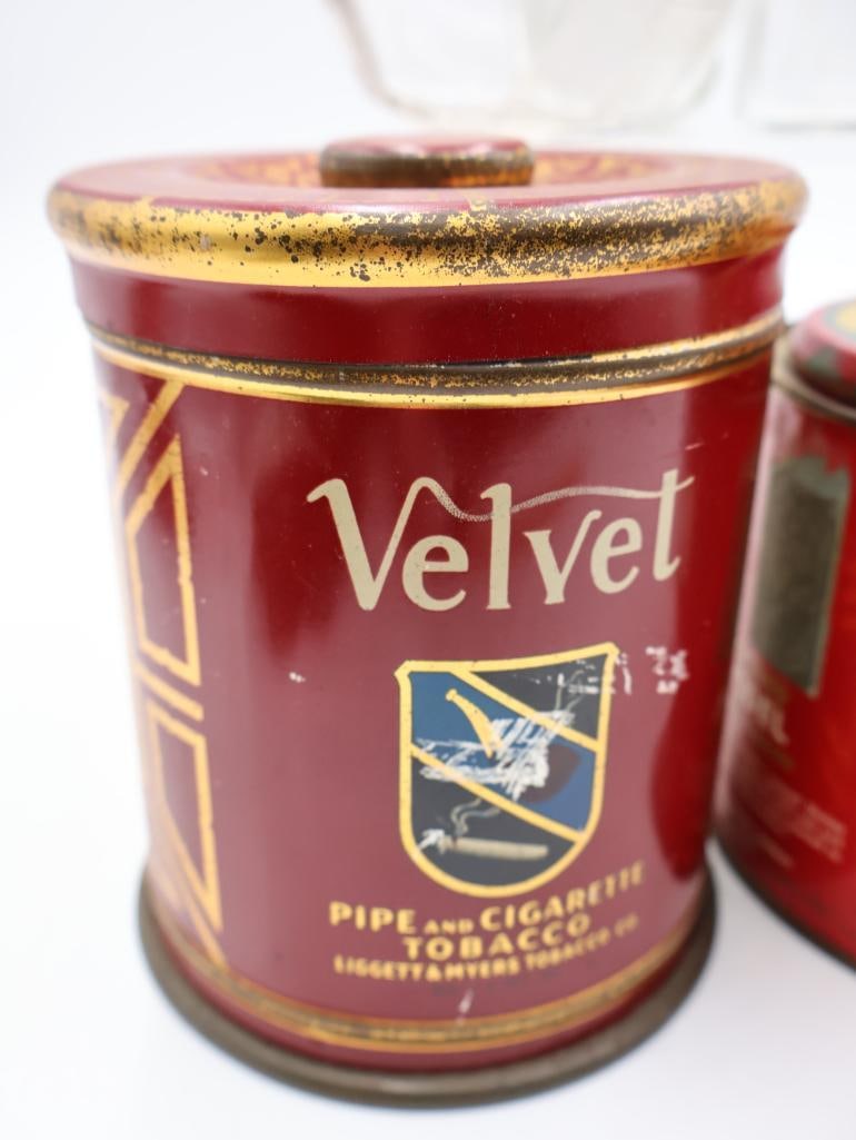 Vintage Tobacco Tins, Hoosier Cabinet Jars and Kitchen Collectibles - 10