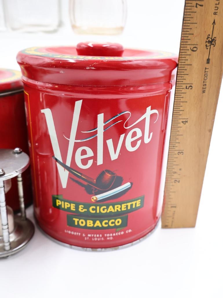 Vintage Tobacco Tins, Hoosier Cabinet Jars and Kitchen Collectibles - 3
