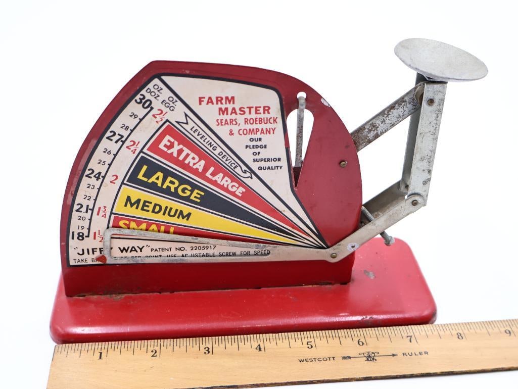 Vintage Farm Master Sears Roebuck Cyclone Egg Grading Scale Poultry Farm Tool - 2