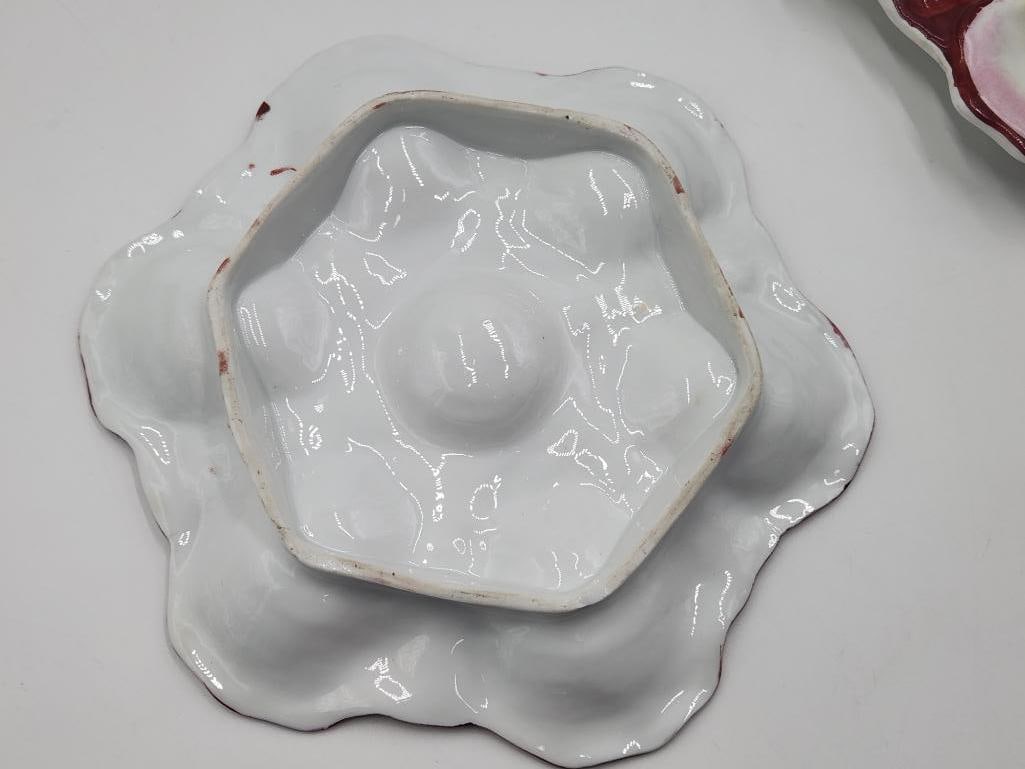 Antique Pair of Oyster Plates - 5