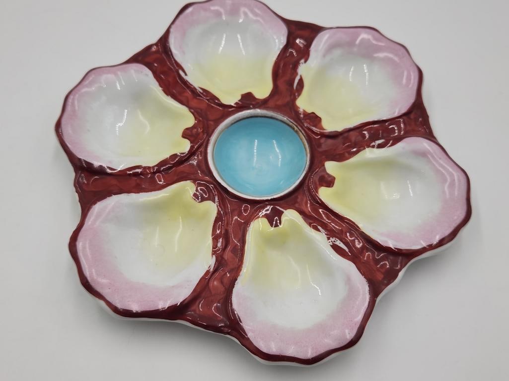Antique Pair of Oyster Plates - 6