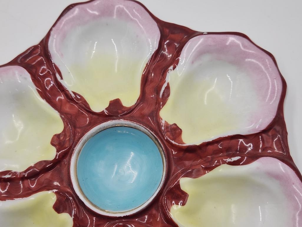 Antique Pair of Oyster Plates - 7