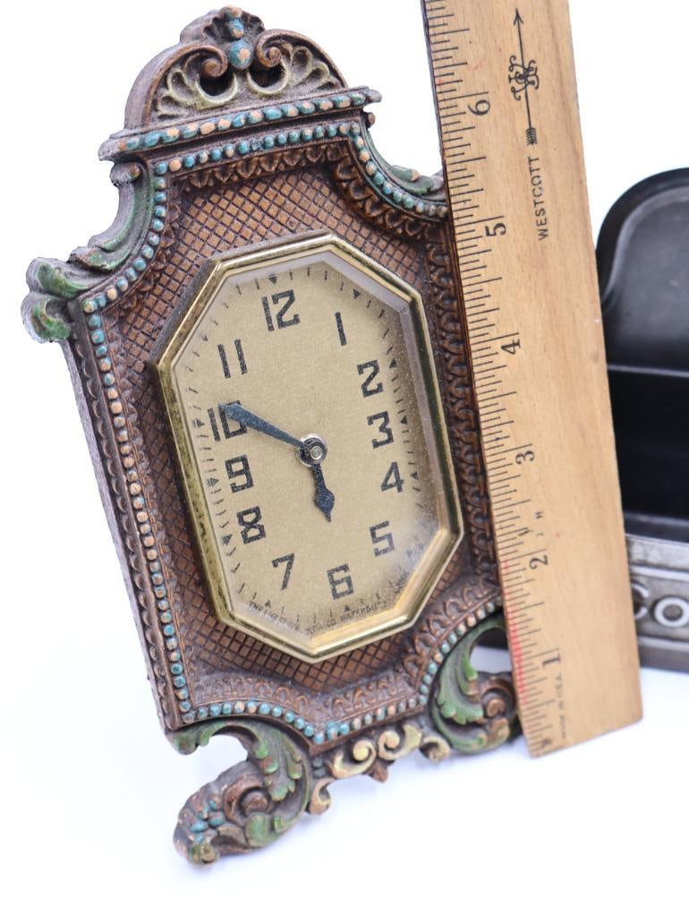 Antique and Vintage Curios Lot Stratford Pocket Watch, Advertising Tokens, Clock & Vanity Items - 19