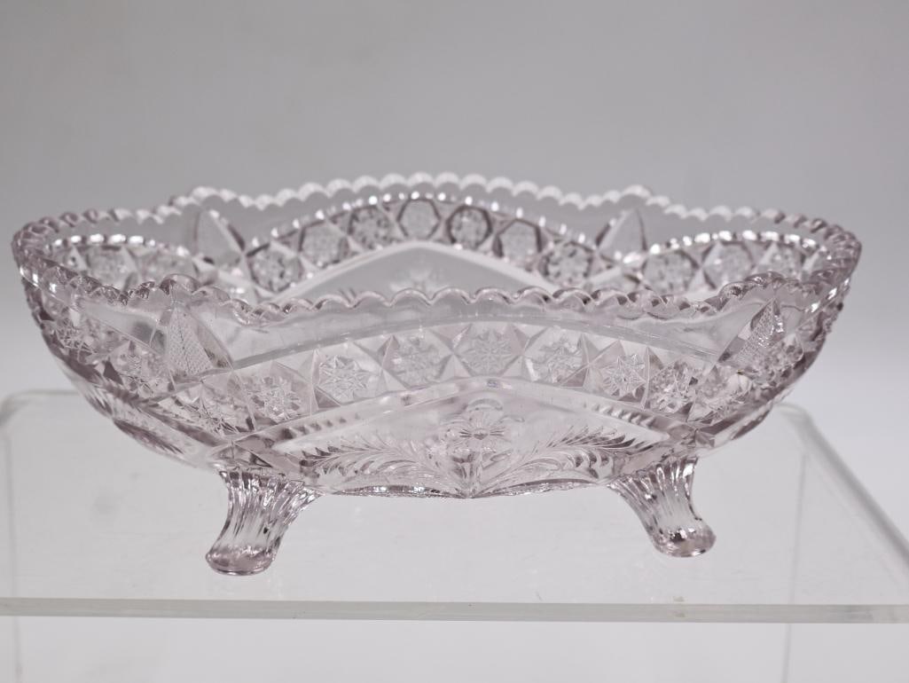 Collection of Antique EAPG & Pressed Glass Tableware Purple and Clear Glass - 13