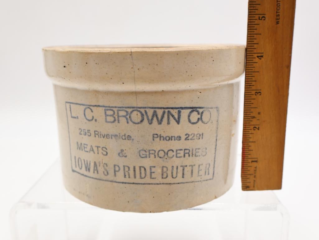 Vintage Advertising Stoneware Crocks Pacific, Wesson Oil and Iowas Pride - 14