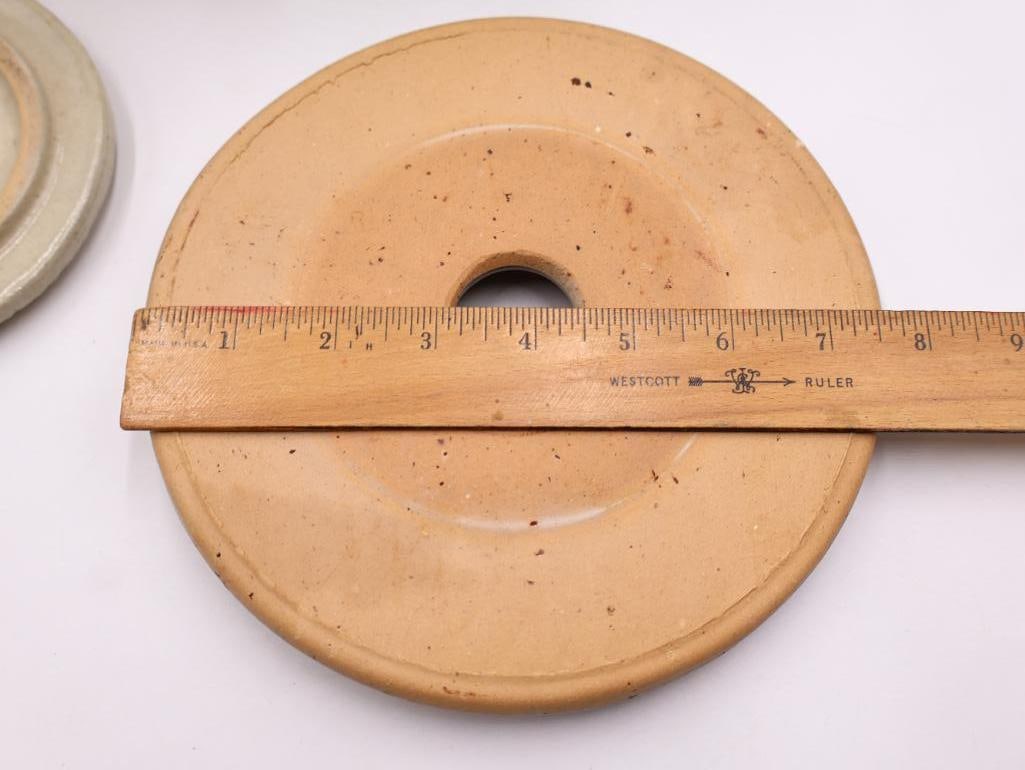 Vintage Advertising Stoneware Crocks Pacific, Wesson Oil and Iowas Pride - 3