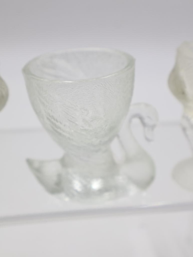 Collection of Vintage Figural Glass Egg Cups and Novelty Tableware - 11