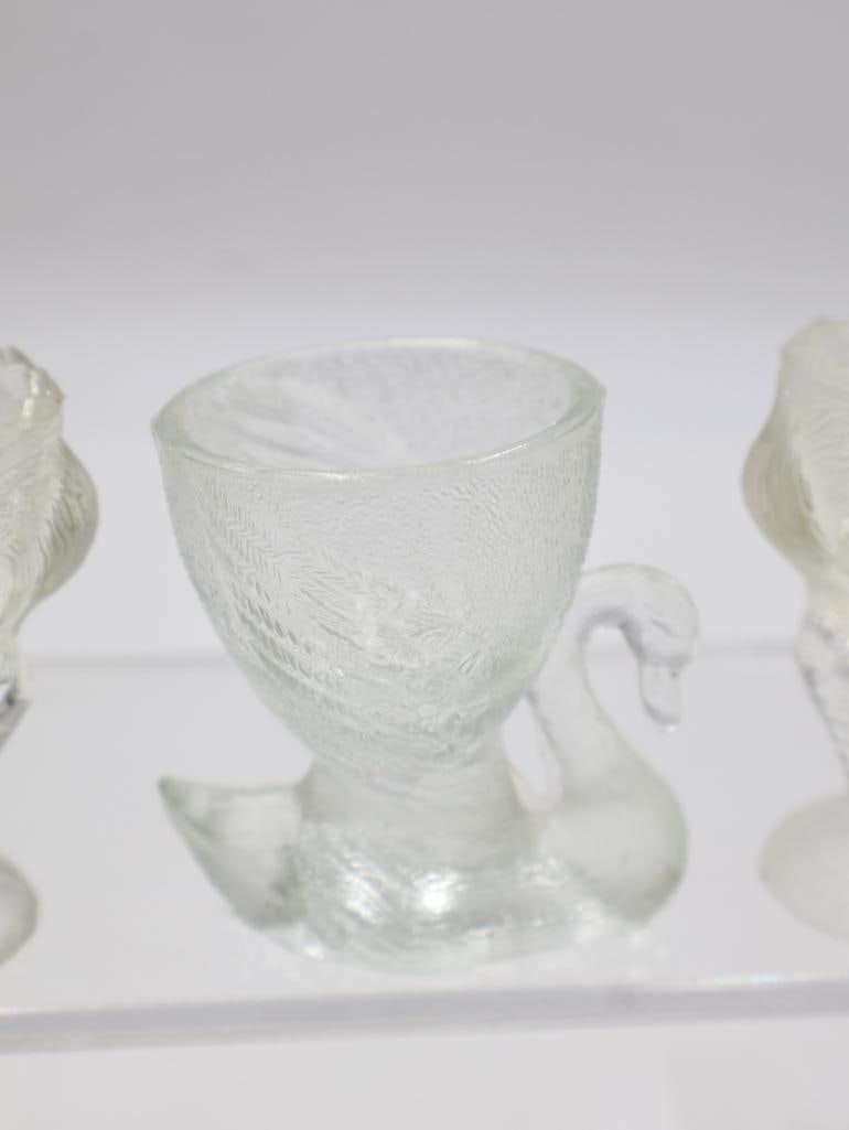 Collection of Vintage Figural Glass Egg Cups and Novelty Tableware - 12