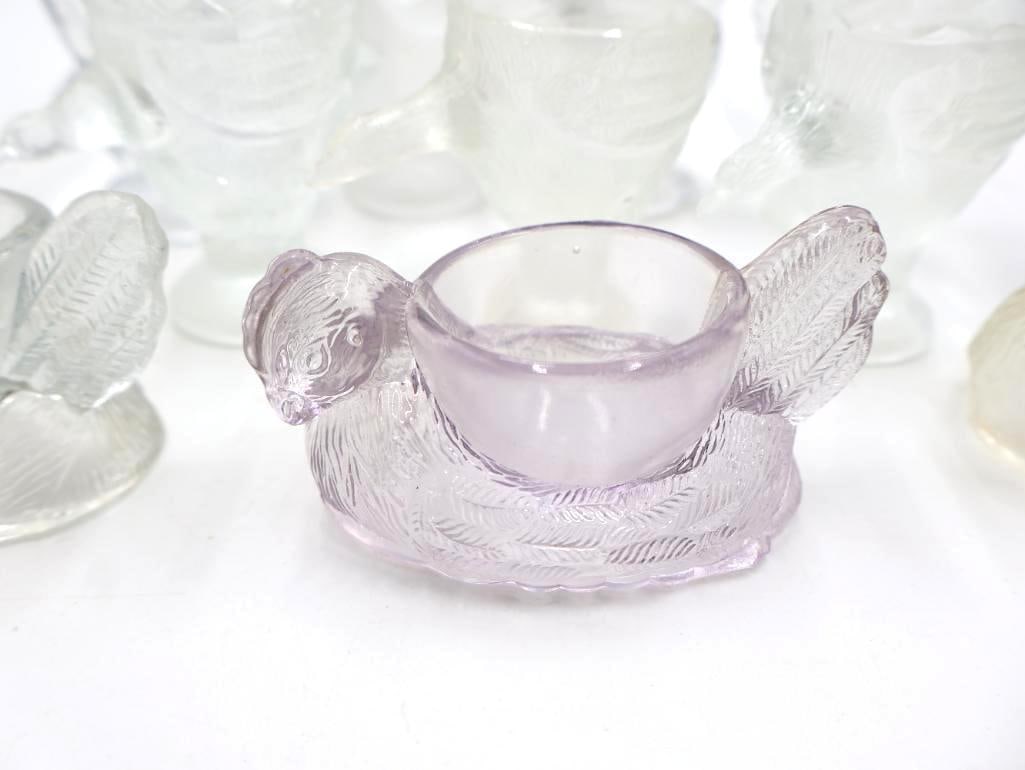 Collection of Vintage Figural Glass Egg Cups and Novelty Tableware - 3