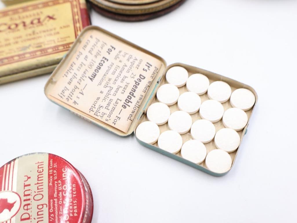 Vintage Apothecary, Medical and Vanity Advertising Tin Collection - 10